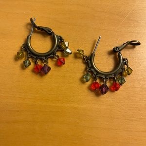 Crystal hoop earrings